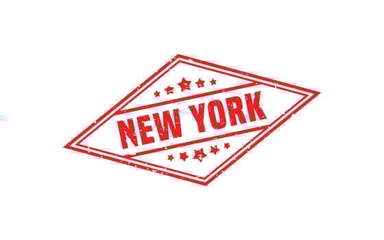 NEW YORK rubber stamp texture with grunge style on white background vector