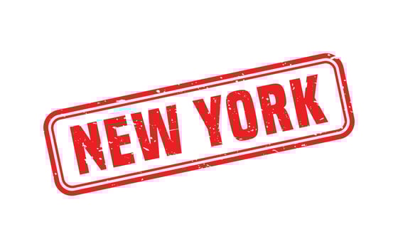 NEW YORK rubber stamp texture with grunge style on white background vector