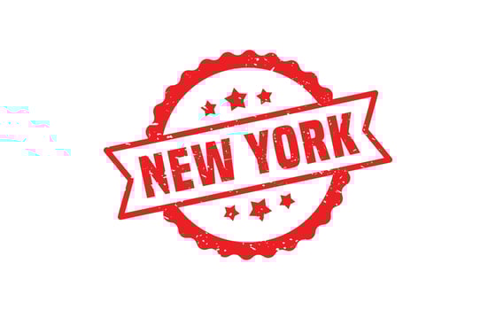 NEW YORK rubber stamp texture with grunge style on white background vector