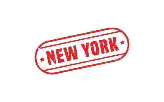 NEW YORK rubber stamp texture with grunge style on white background vector