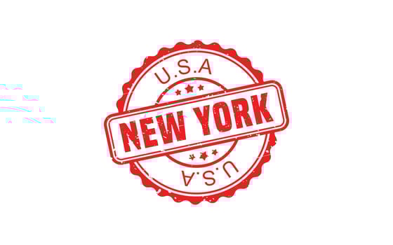 NEW YORK rubber stamp texture with grunge style on white background vector