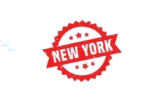 NEW YORK rubber stamp texture with grunge style on white background vector