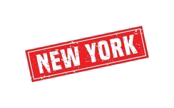 NEW YORK rubber stamp texture with grunge style on white background vector