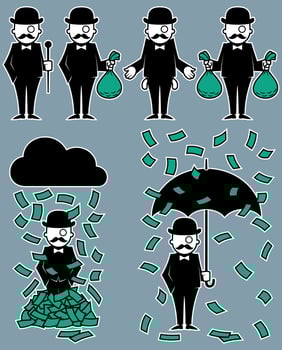 Hipster Rich Set vector
