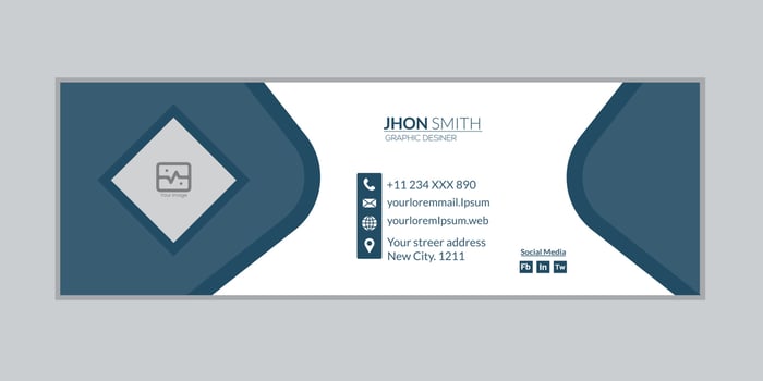 Modern Business Email signature design templates vector, Professional Personal Corporate Business email signature vector