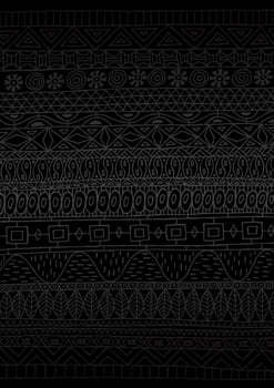 African Pattern Minimal Black vector