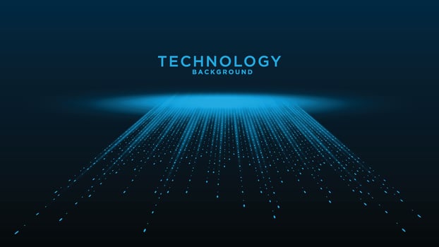 Dot blue pattern screen led light gradient texture background. Abstract technology big data digital background. vector