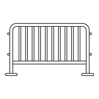 Steel barrier icon, outline style vector