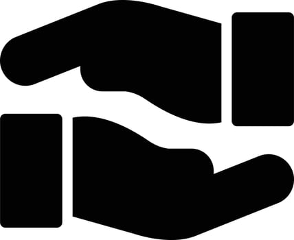 Hands Helping Vector Icon Design