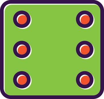 Dice Six Vector Icon Design