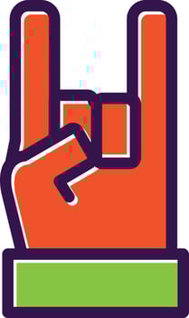 Hand Rock Vector Icon Design