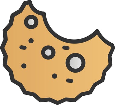 Cookie Bite Vector Icon Design