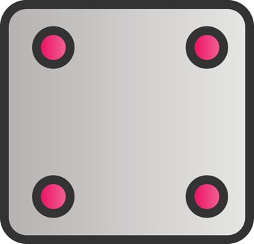 Dice Four Vector Icon Design
