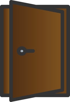 Door Open Vector Icon Design