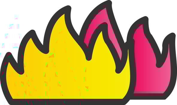 Fire Alt Vector Icon Design