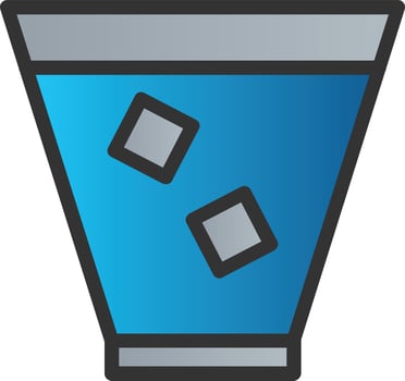 Glass Whiskey Vector Icon Design