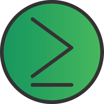 Greater Than Vector Icon Design