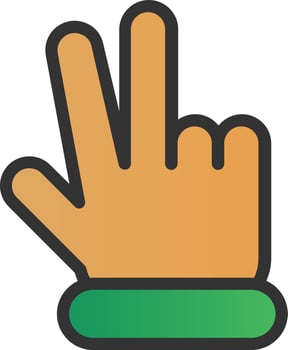 Hand Peace Vector Icon Design