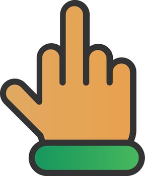 Hand Middle Finger Vector Icon Design