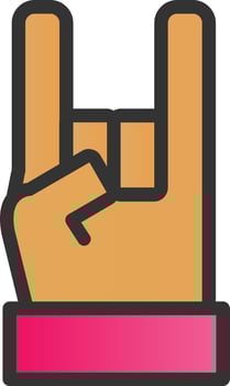 Hand Rock Vector Icon Design