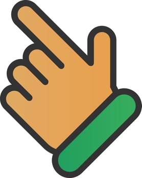 Hand Pointer Vector Icon Design