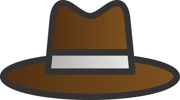 Hat Cowboy Side Vector Icon Design