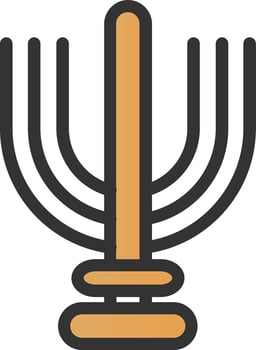 Hanukiah Vector Icon Design