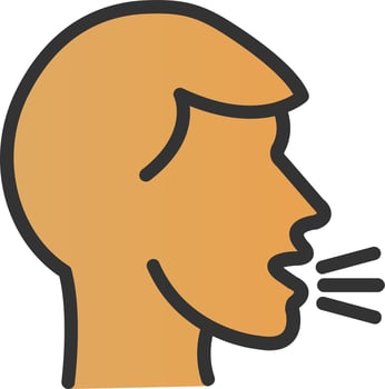 Head Side Cough Vector Icon Design