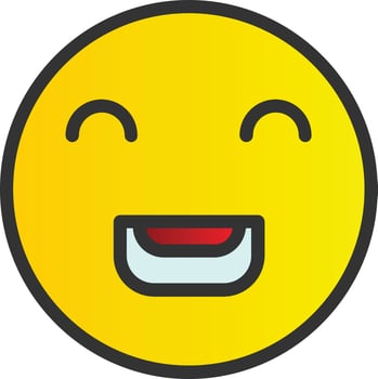 Laugh Beam Vector Icon Design