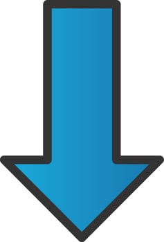 Long Arrow Alt Down Vector Icon Design