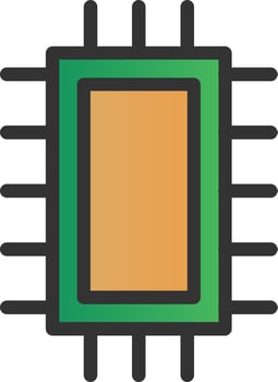 Microchip Vector Icon Design