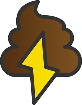 Poo Storm Vector Icon Design