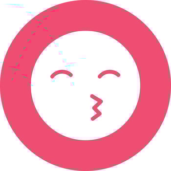 Kiss Beam Vector Icon Design