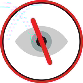 Eye Slash Vector Icon Design