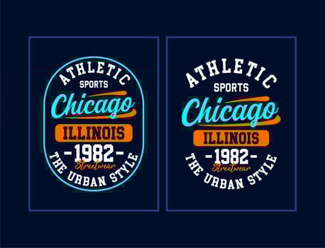 Chicago typography design for t shirts vector