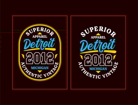Detroit typography design for t shirts vector