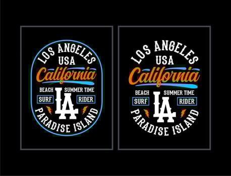 California typography design for t shirts vector