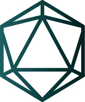 Dice D20 Vector Icon Design