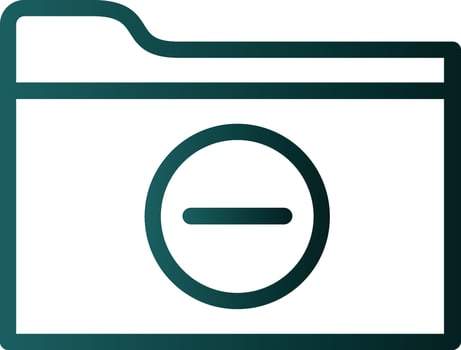Folder Minus Vector Icon Design