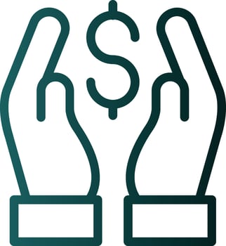 Hand Holding Usd Vector Icon Design