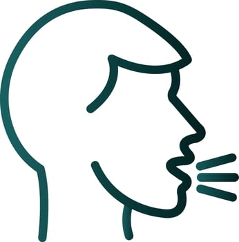 Head Side Cough Vector Icon Design