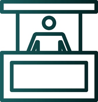 Person Booth Vector Icon Design