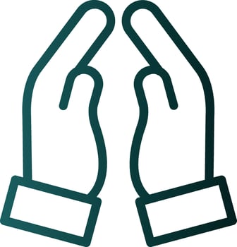 Praying Hands Vector Icon Design