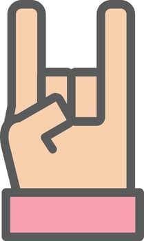 Hand Rock Vector Icon Design