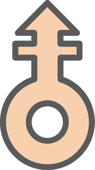 Mars Stroke V Vector Icon Design