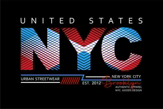 NYC typography design printed for t-shirts vector