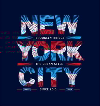 New York City typography design printed for t-shirts vector