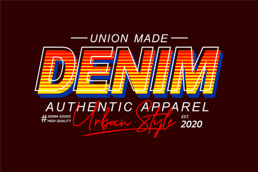 Denim style typography design printed for t-shirts vector