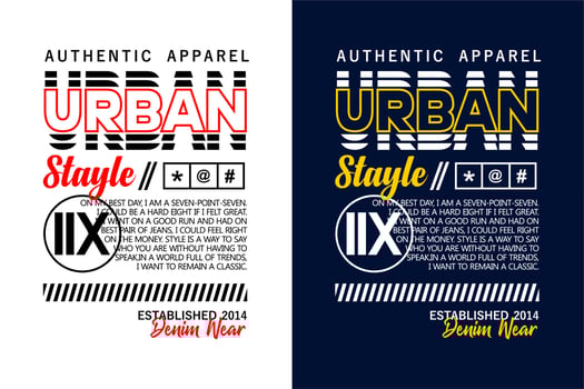 Typography Urbna Style for t shirts design vector