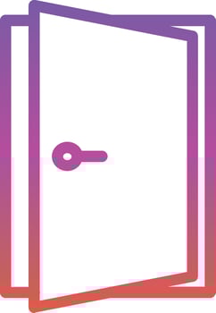 Door Open Vector Icon Design
